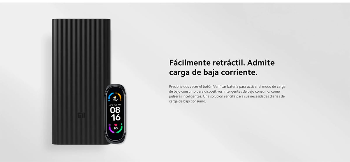 Batería portatil o Power bank Xiaomi 30000mAh 18W