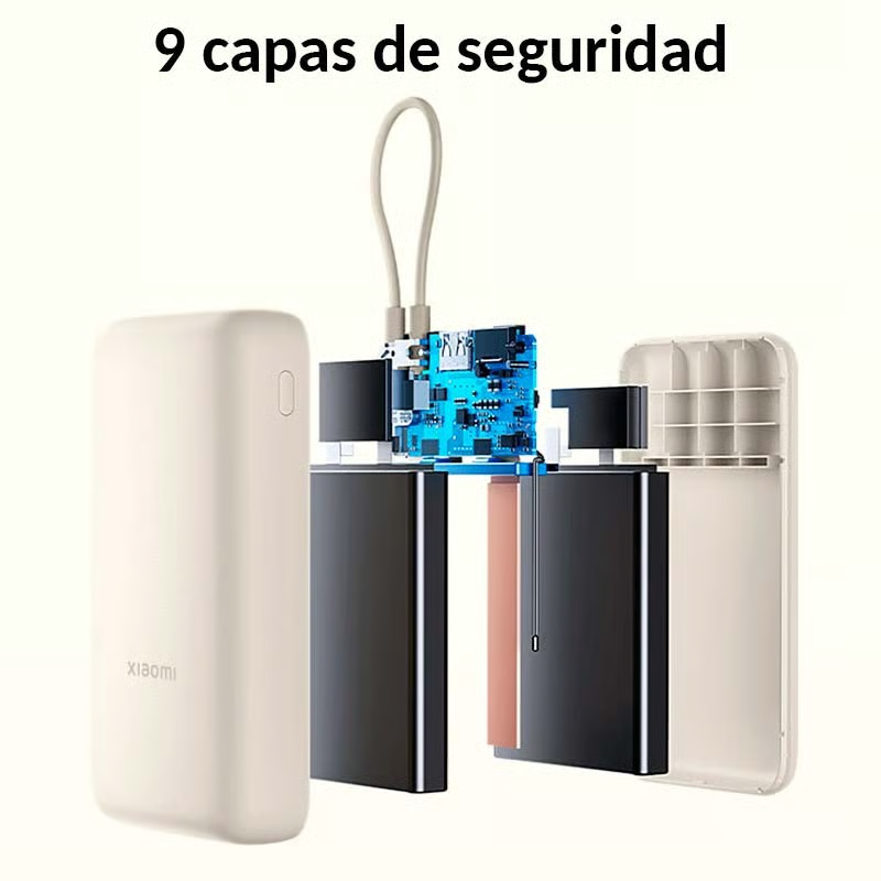 Batería portatil o Powerbank Xiaomi 20000mAH 33W(Cable integrado)